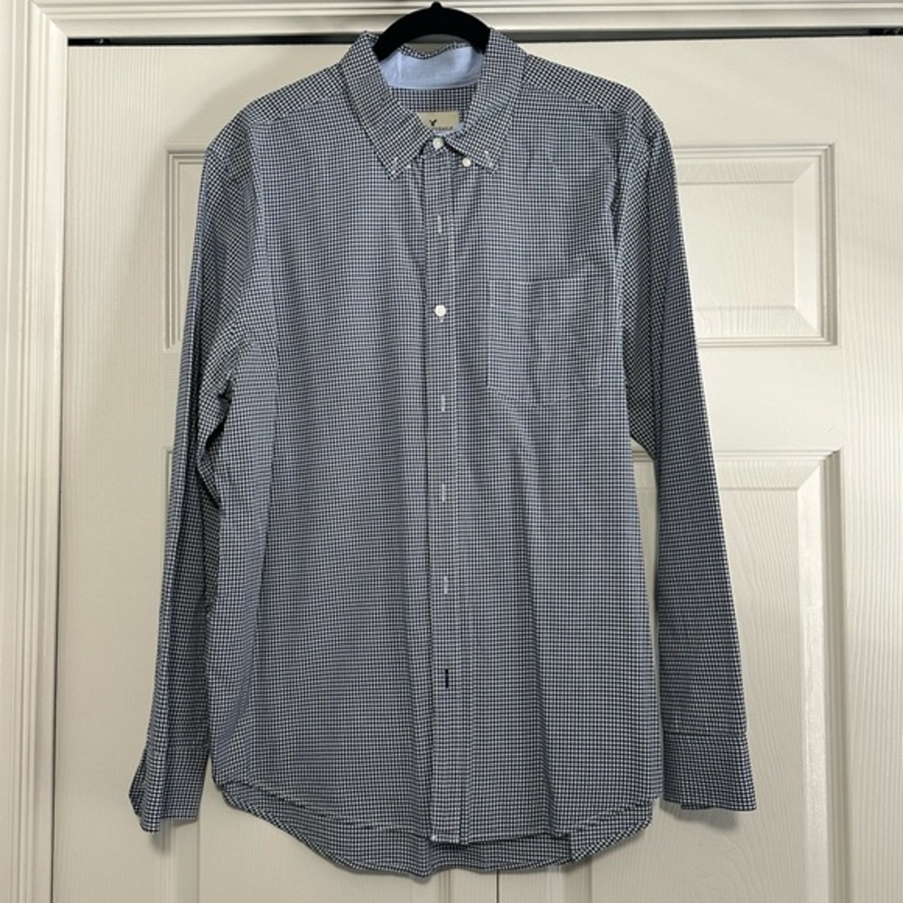 American Eagle Outfitters Casual Button Down Shirt Classic Fit Plaid Size XL EUC